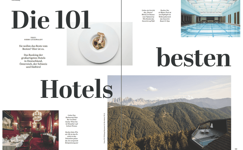 Die 101 besten Hotels der DACH-Region (für Capital)